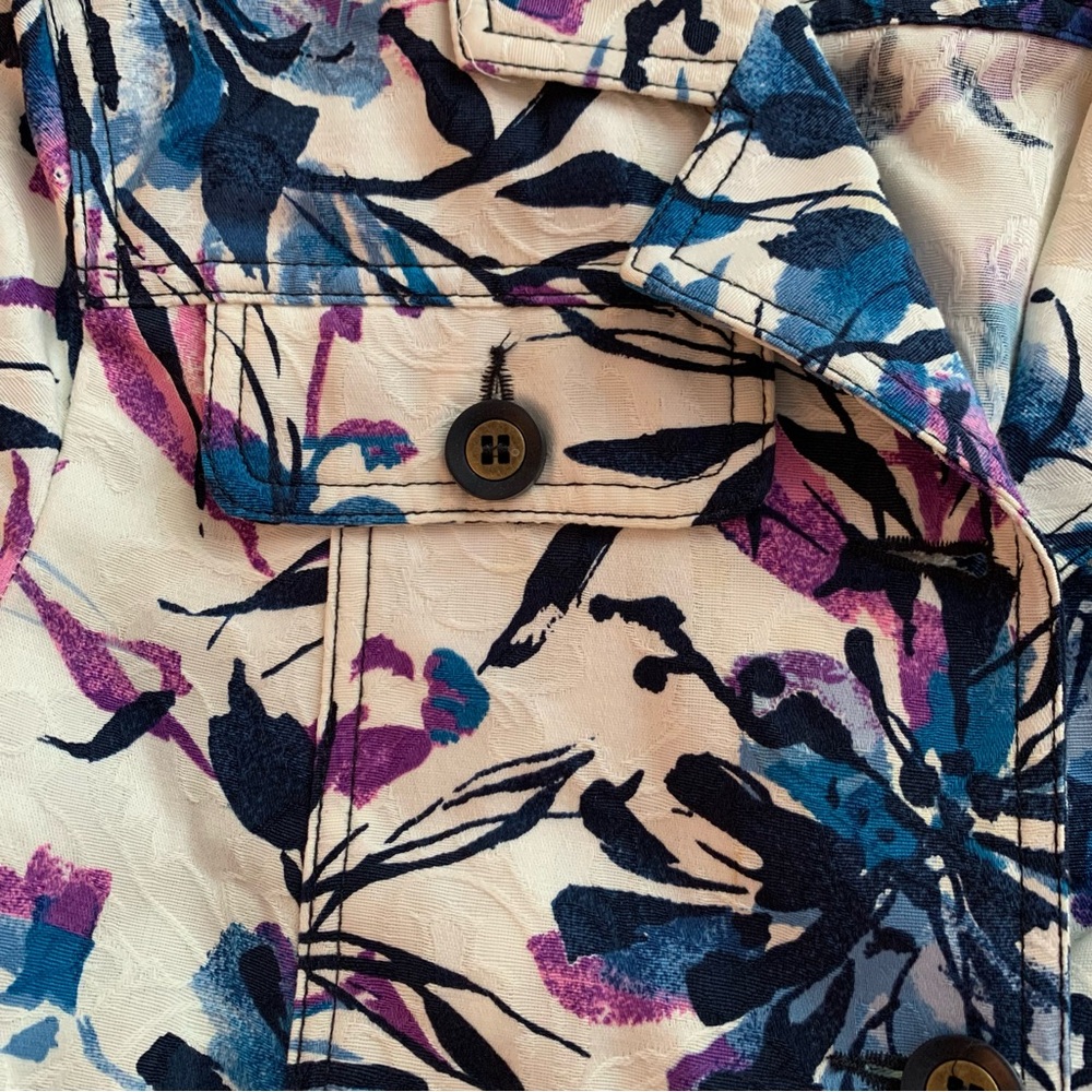 TanJay Floral Print Blazer Jacket Sz 8P - Picture 6 of 14